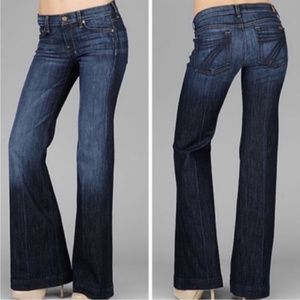 7 for all Mankind DOJO Jeans Dark Wash Wide Leg SZ 32